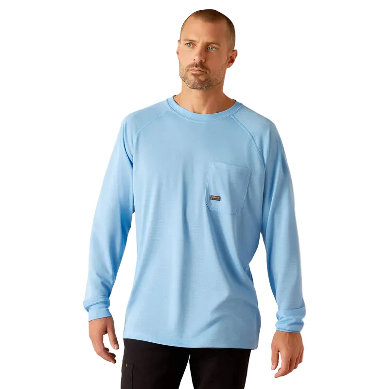 Ariat Men's Rebar Heat Fighter Jolly Wrencher T-Shirt - Stratosphere Blue