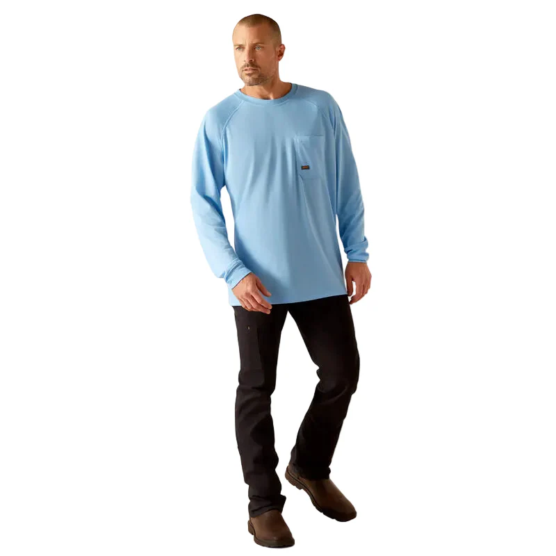 Ariat Men's Rebar Heat Fighter Jolly Wrencher T-Shirt - Stratosphere Blue - Image 3
