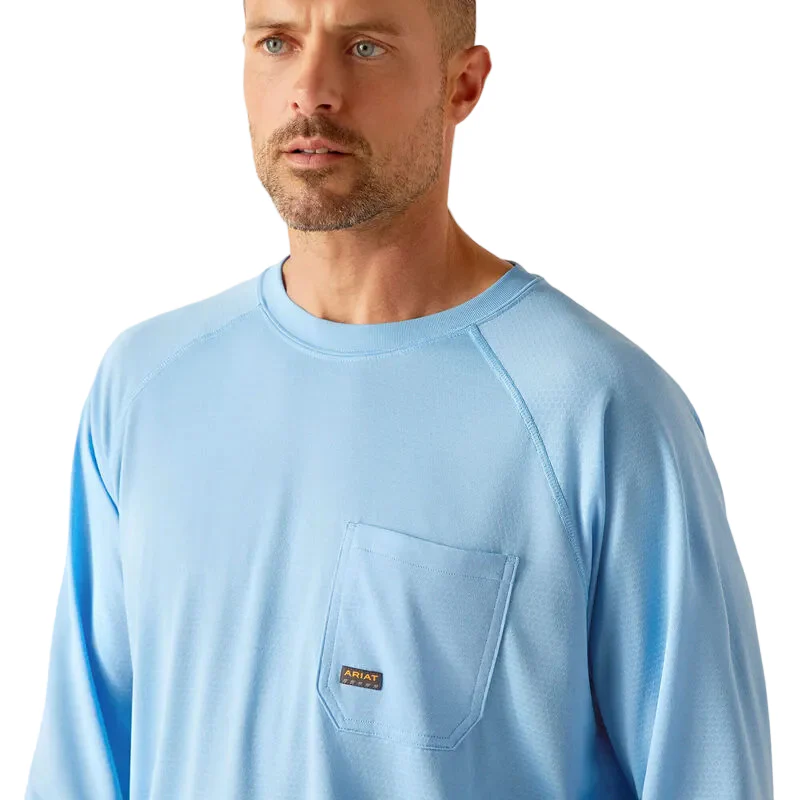 Ariat Men's Rebar Heat Fighter Jolly Wrencher T-Shirt - Stratosphere Blue - Image 4
