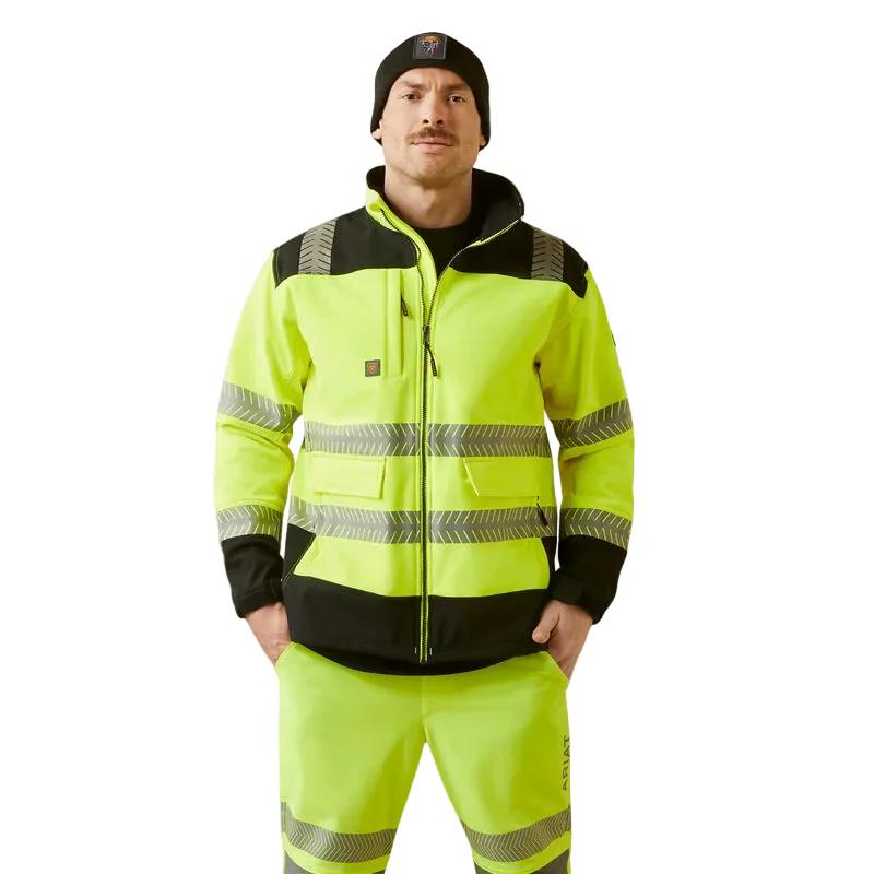 Ariat Men's Rebar Hi-Vis Softshell Jacket Hi-Vis Yellow
