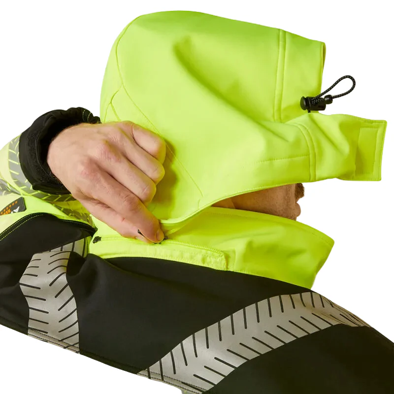 Ariat Men's Rebar Hi-Vis Softshell Jacket Hi-Vis Yellow - Image 3