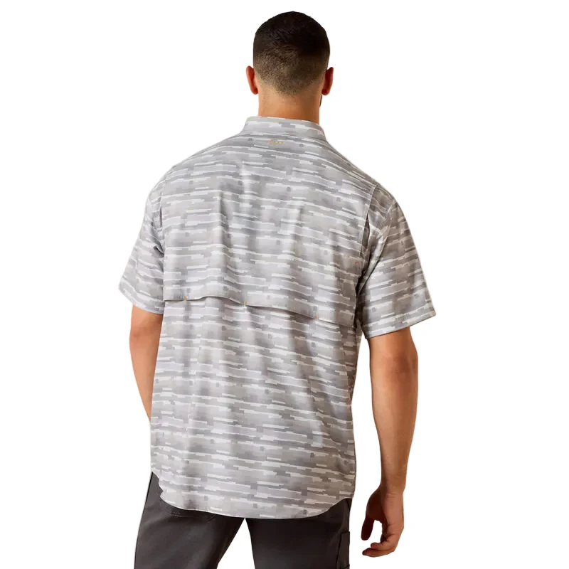 Ariat Men's Rebar Made Tough VentTEK DuraStretch Short Sleeve Work Shirt - Micro Chip Print - Image 2