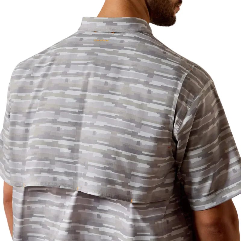 Ariat Men's Rebar Made Tough VentTEK DuraStretch Short Sleeve Work Shirt - Micro Chip Print - Image 3