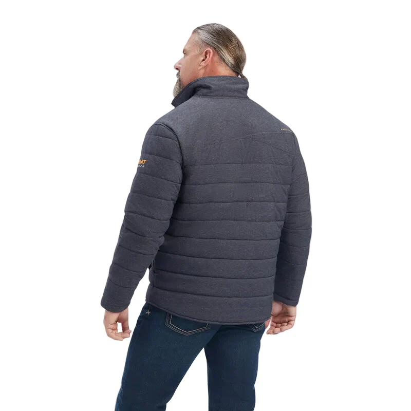 Ariat Mens Rebar Valiant Stretch Canvas Water Resistant Insulated Jacket - Image 3