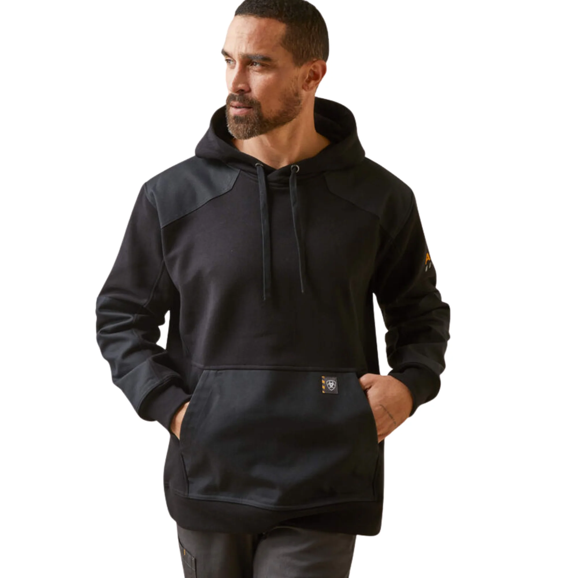Ariat Men's Rebar Workman DuraCanvas Hoodie - Black - Image 2