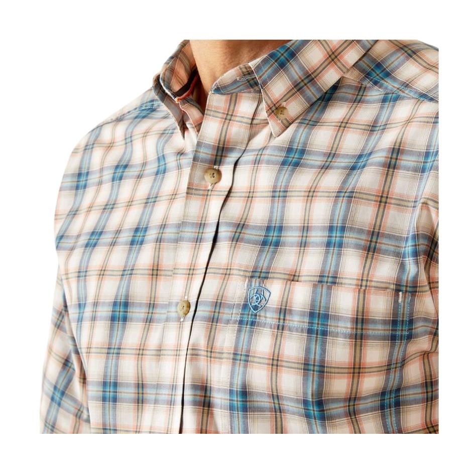 Ariat Men's Pro Series Rowdy Classic Fit Short Sleeve Shirt - Blue Plaid - Image 2