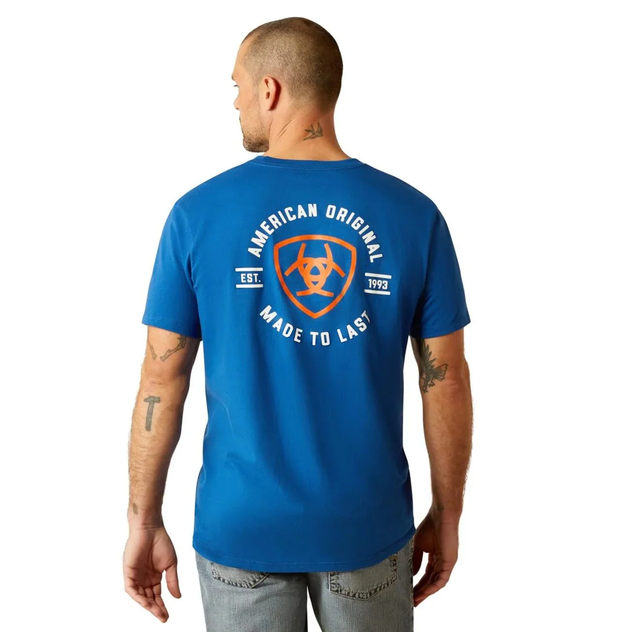 Ariat Men's  MTL Circle Short Sleeve T Shirt - Royal Blue - Image 2