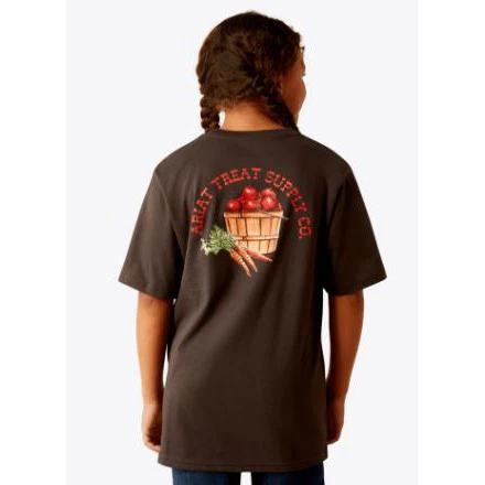 Ariat Girl's Short Sleeve Treat Supply Tee Shirt- Vintage Black - Image 2