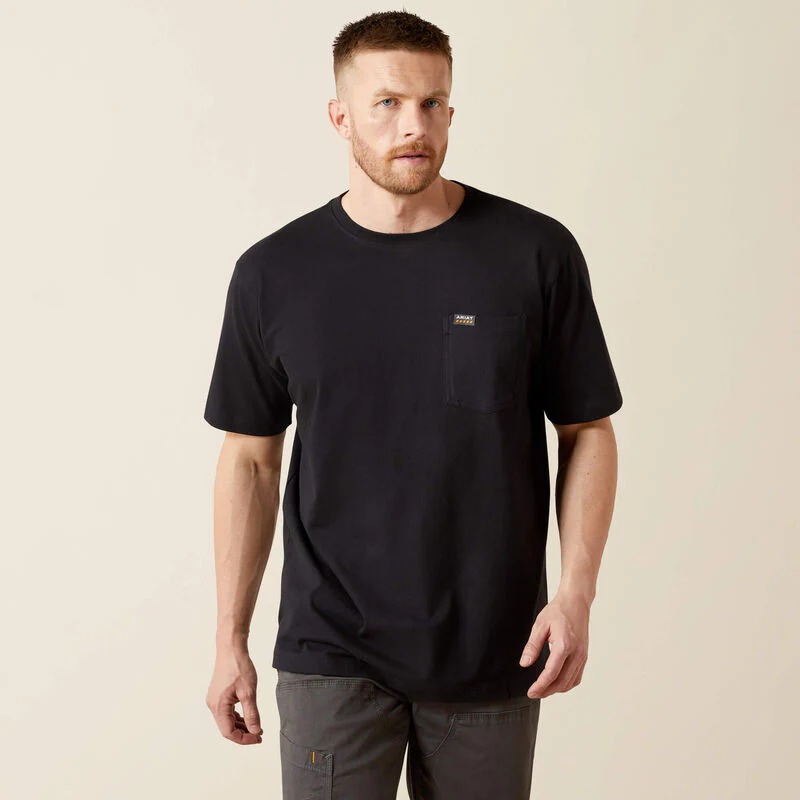 Ariat Men's Short Sleeve Cactus Rider Tee Shirt- Black