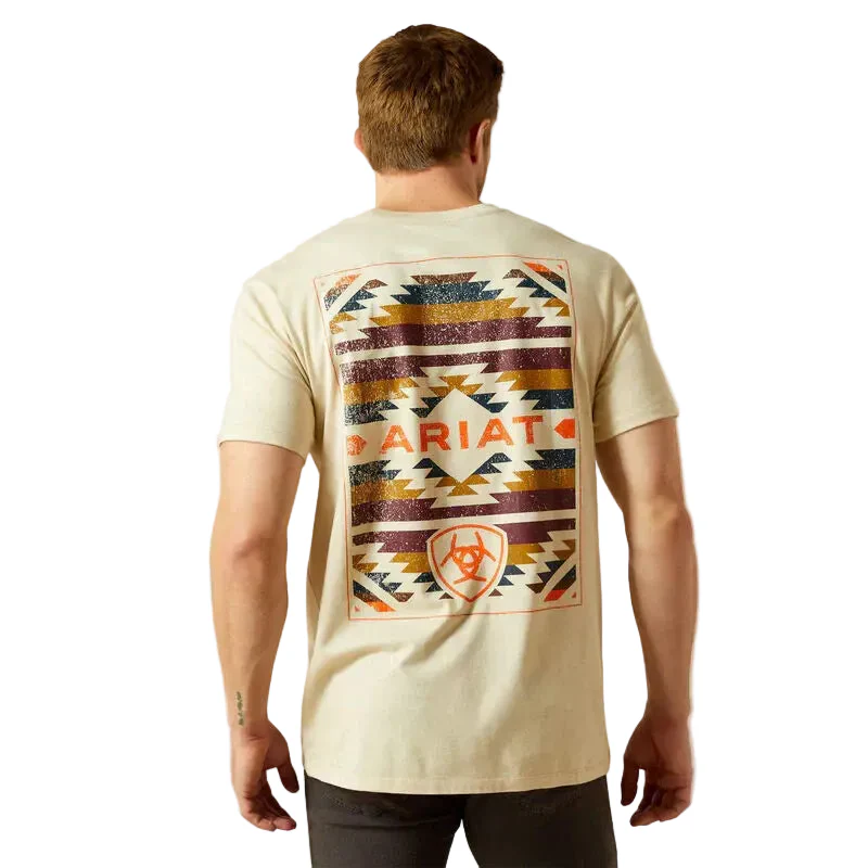 Ariat Men's Short Sleeve Tapaz Zapoteco Tee Shirt - Natural - Image 3