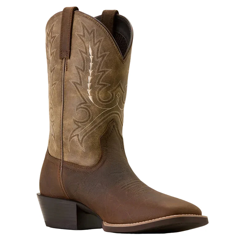 Ariat Men's Sport Outfitter Wide Square Toe Cowboy Boot - Tan Elephant Print/Driftwood Tan - Image 4