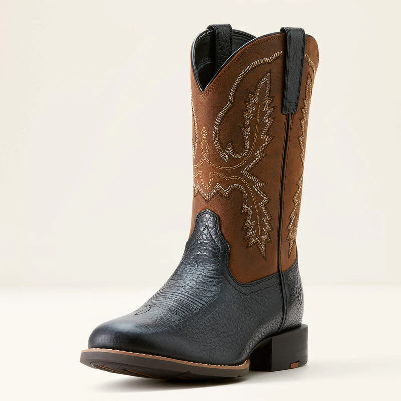 Ariat Men's Sport Stratten Cowboy Boot - Black Adobe - Image 2