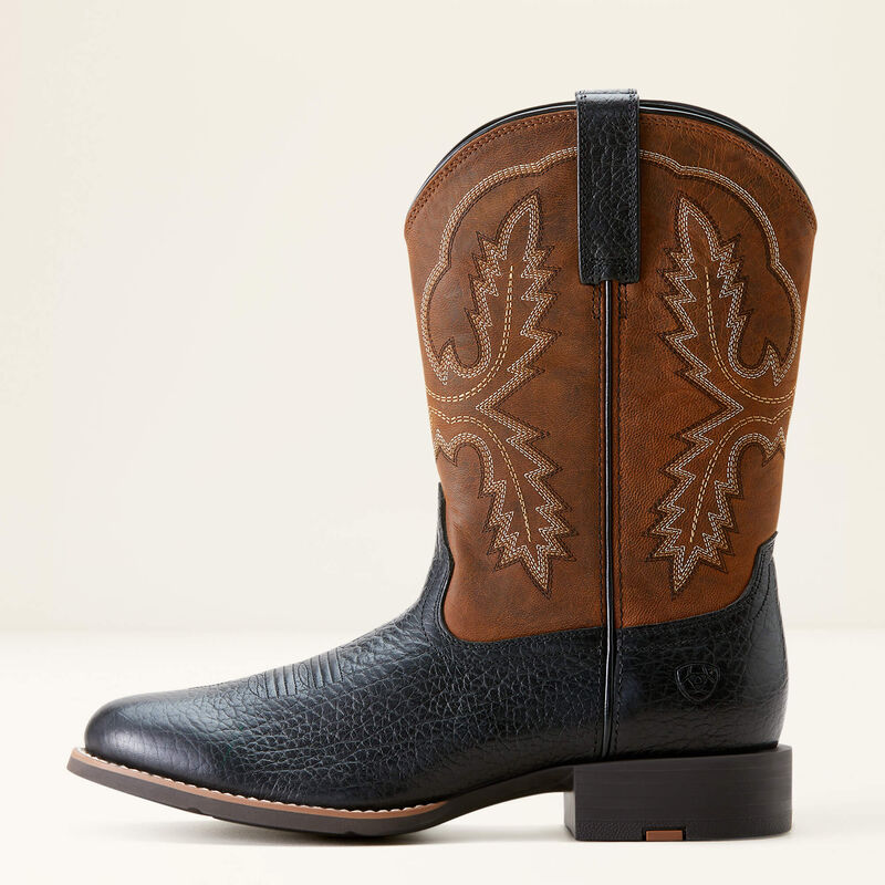 Ariat Men's Sport Stratten Cowboy Boot - Black Adobe - Image 3