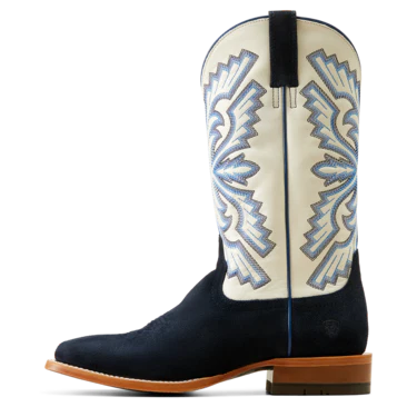 Ariat Men's Sting Western Boots - Indigo Roughout/Blanc - Image 3