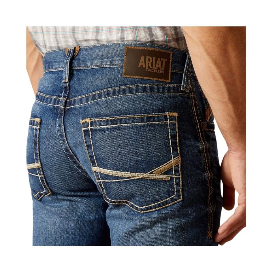 **Ariat Men's M5 Straight Bucklin Straight Leg Jean- Pismo - Image 4