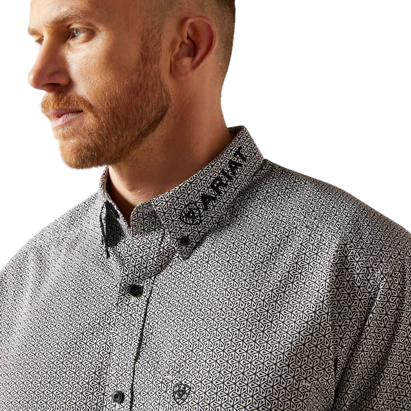 Ariat Men's Team Pablo Classic Fit Long Sleeve Shirt - White/Black - Image 3