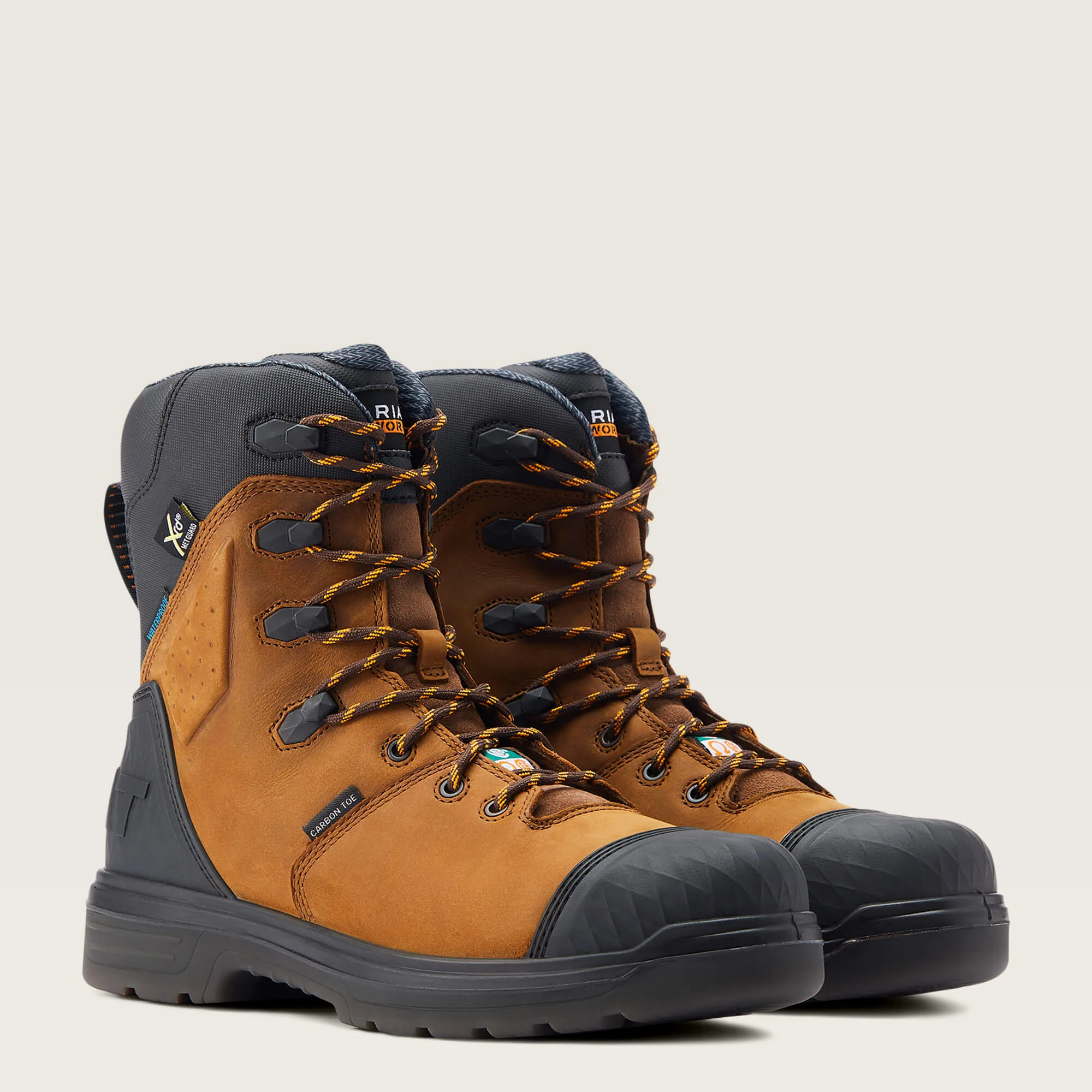 Ariat Men's Turbo Outlaw 8" CSA MetGuard Waterproof Carbon Toe Work Boots - Barley Brown - Image 7