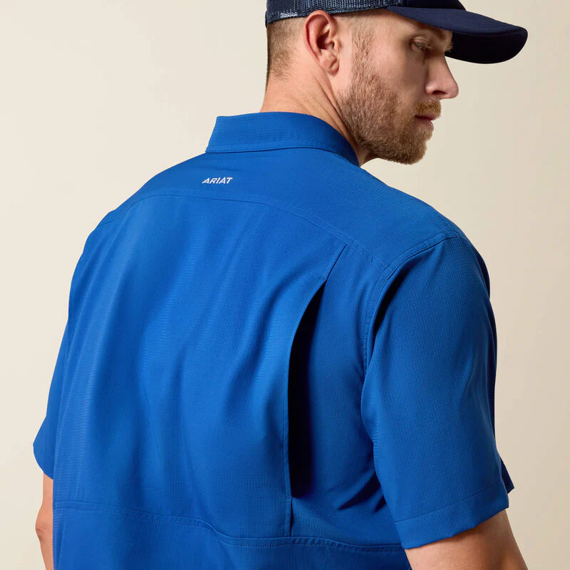Ariat Men's Venttek Classic Fit Short Sleeve Shirt - Blue Quartz - Image 3