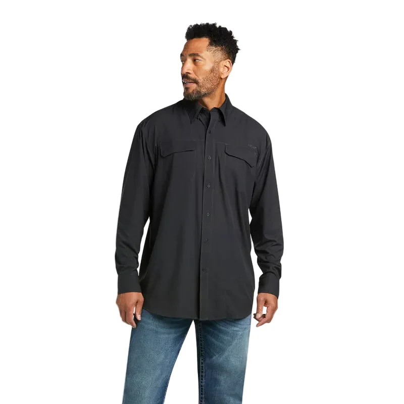 Ariat  Men's Venttek Outbound Classic Long Sleeve Shirt - Black - Image 4