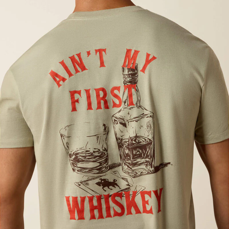 Ariat Men's Whiskey Uno Classic Fit Tee Shirt - Elm - Image 3