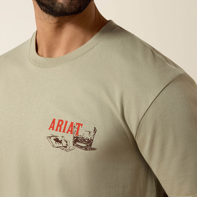 Ariat Men's Whiskey Uno Classic Fit Tee Shirt - Elm - Image 4