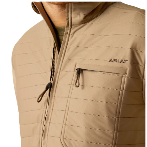 Ariat Men's Wylie Full Zip Jacket - Khaki - Image 4