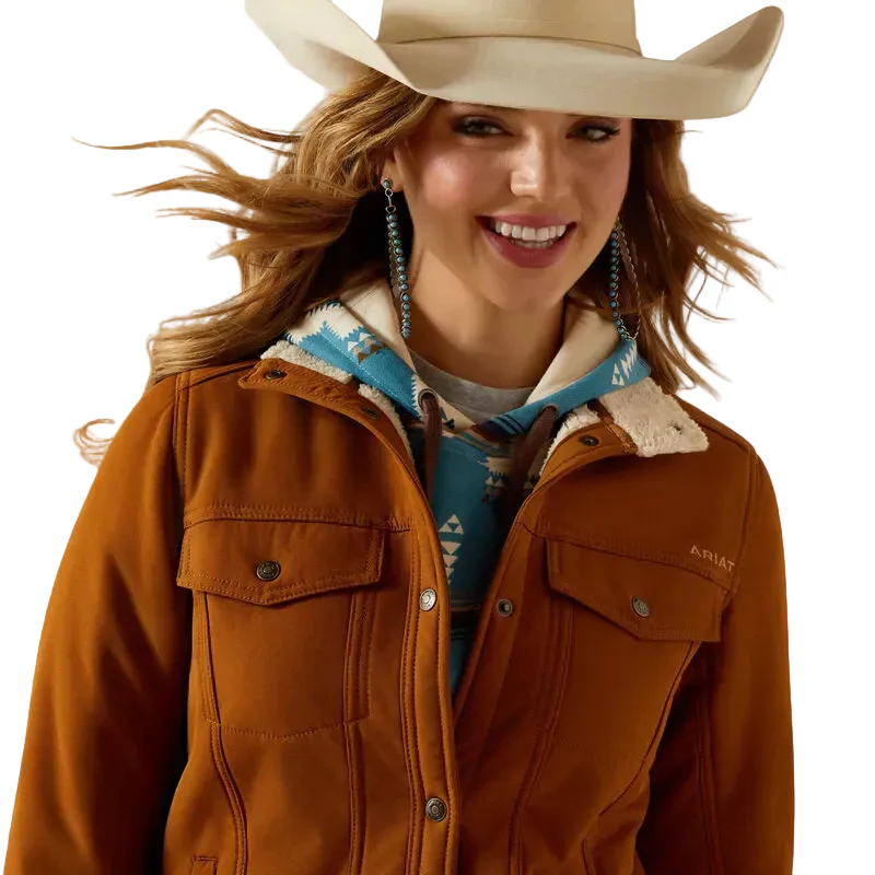 Ariat Women's Berber Back Softshell Jacket - Chestnut Horse - Image 4