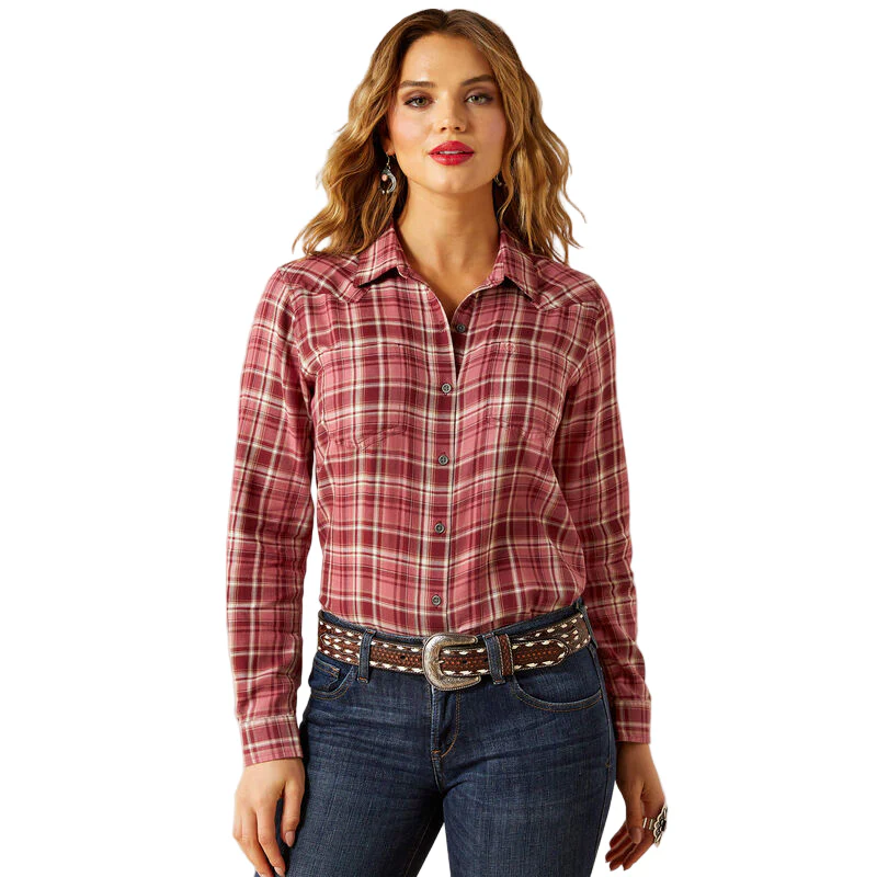 Ariat Women's Billie Jean Long Sleeve Shirt - Sunkissed Plaid