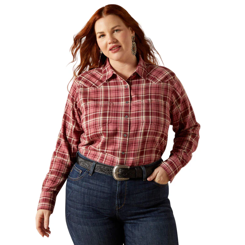 Ariat Women's Billie Jean Long Sleeve Shirt - Sunkissed Plaid - Image 2
