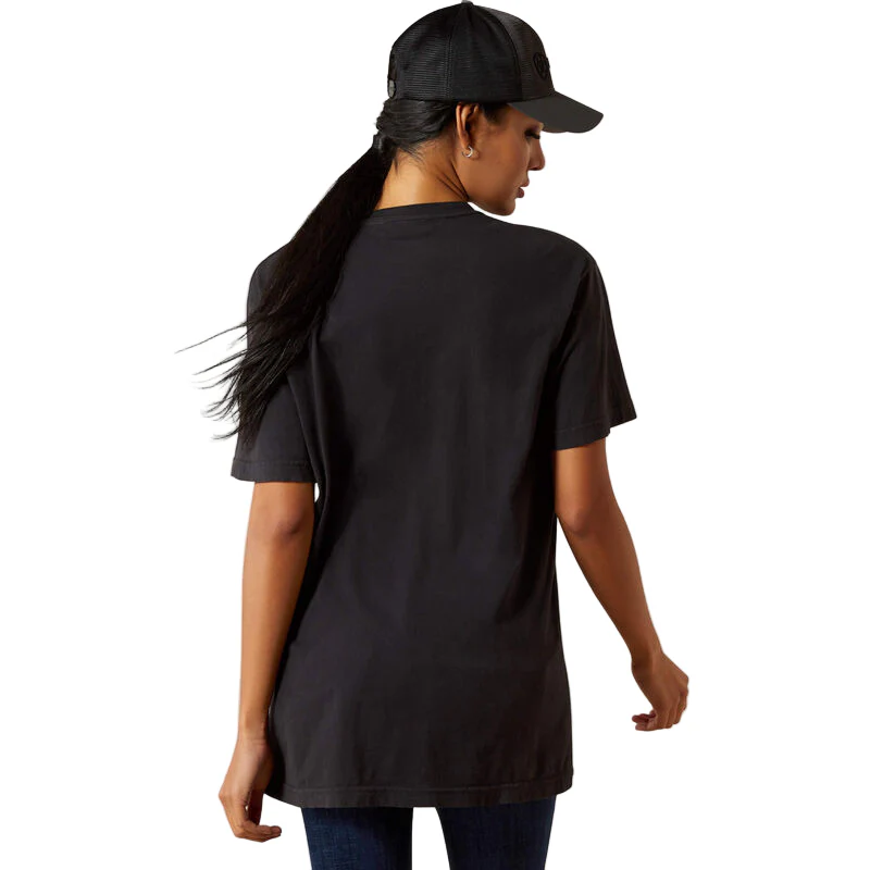Ariat Women's Boot Stitch Logo Tee Shirt - Vintage Black - Image 2