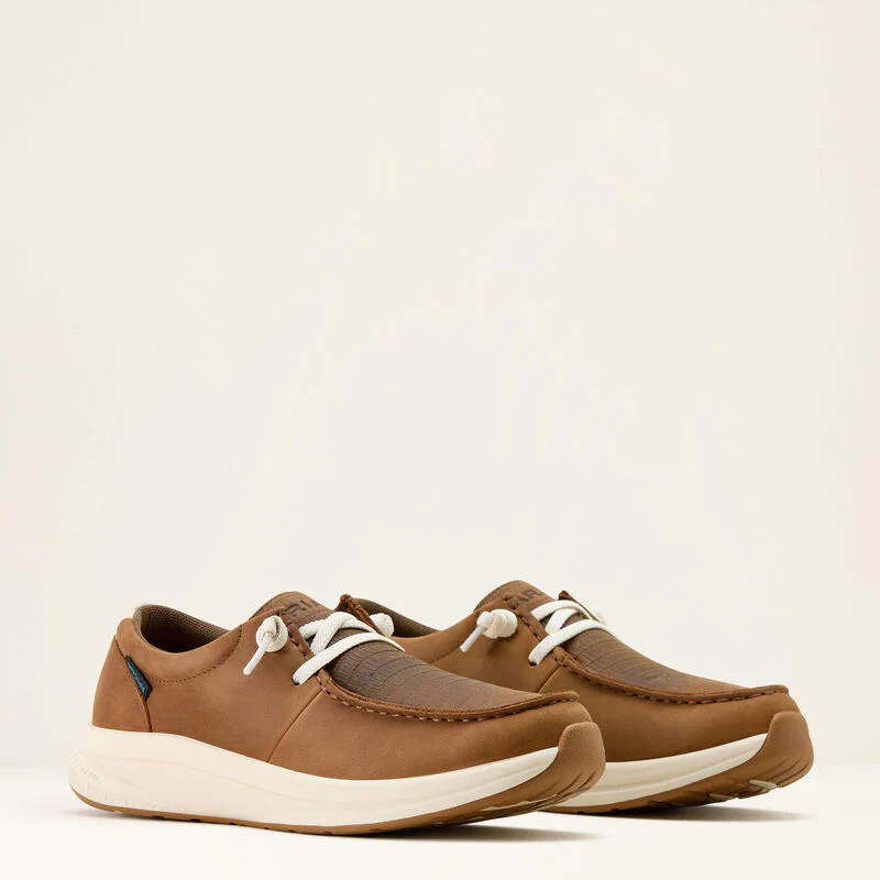 Ariat Women's Buckeye Waterproof Shoe- Coffee Bean/Brown Lizard Emboss - Image 3