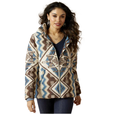 Ariat Women's Chimayo Puffer Jacket - 2 Columns Print - Image 3