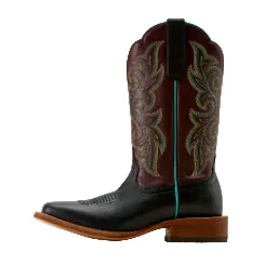 Ariat Women's County Lane Wide Square Toe Western Boot - Basic Black - Image 3