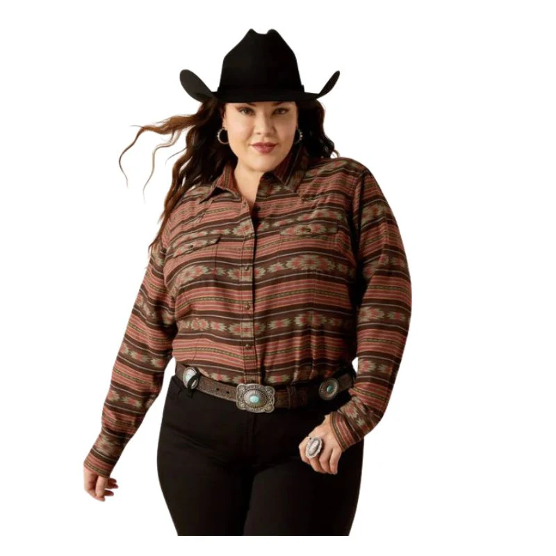 Ariat Women's Everyday Western Long Sleeve Shirt - Soft Silt Serape Print - Image 2