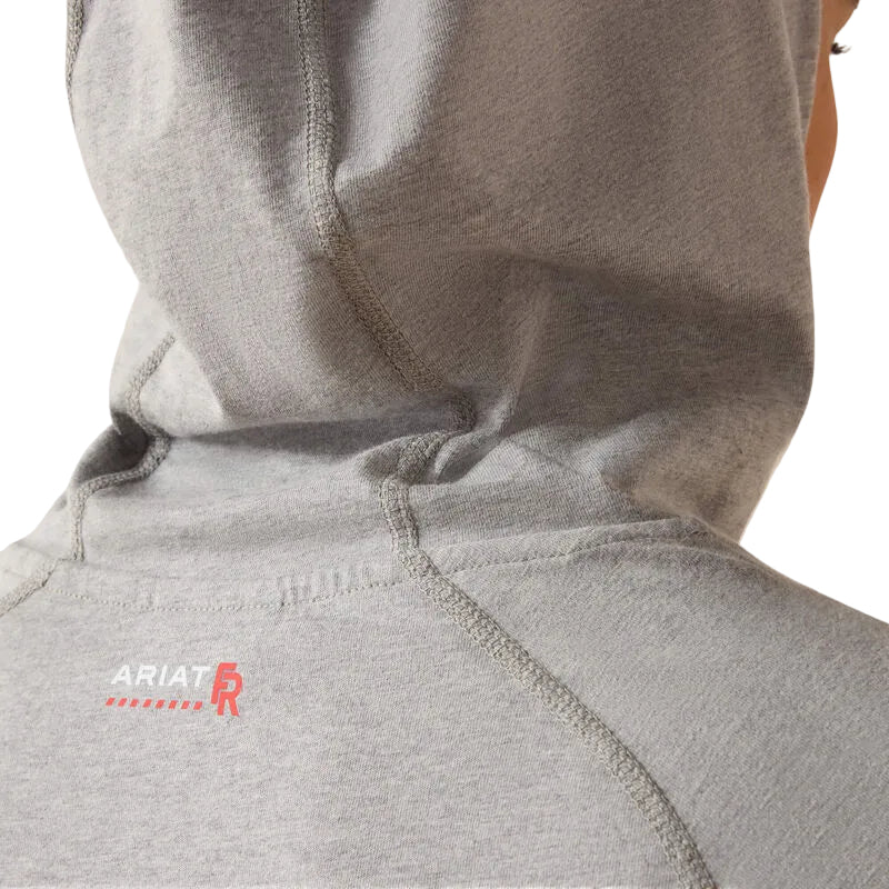 Ariat Women's FR Air Hooded Long Sleeve Top - Silver Fox Heather - Image 4