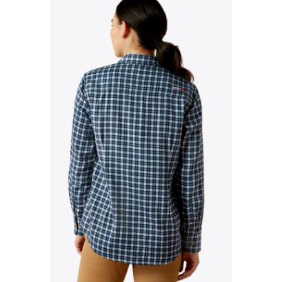 Ariat Women's FR Angeles Long Sleeve Work Shirt- Micro Check - Image 2
