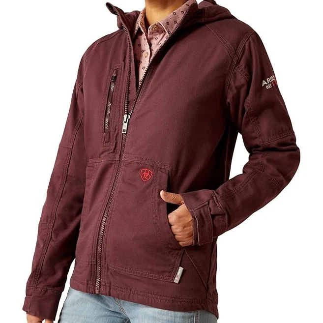 Ariat Women's FR DuraLight Cordura Canvas Jacket - Catawba Grape - Image 3
