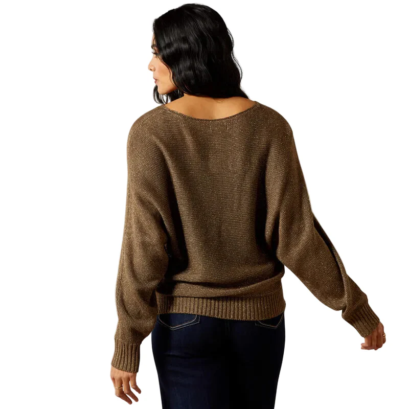 Ariat Women's Goldie Sweater - Chocolate Chip - Image 2