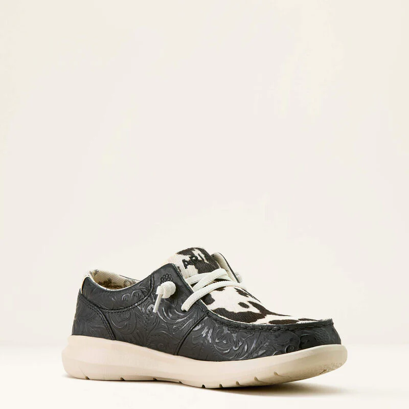 Ariat Women's Hair On  Hilo Shoes - Black/White - Image 5