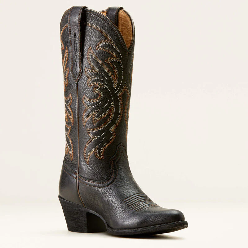 Ariat Women's Heritage J Toe Stretchfit Western Boots - Black Deertan - Image 6