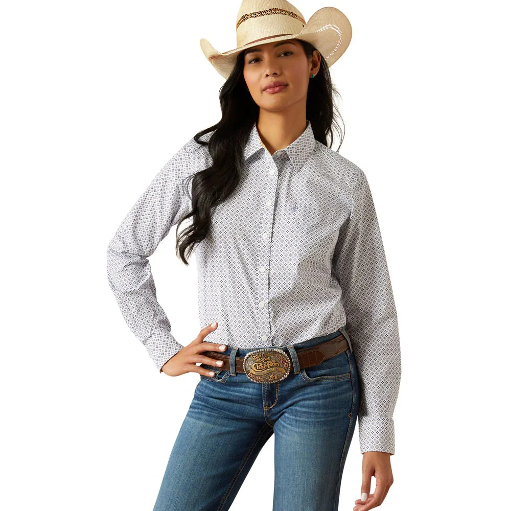 Ariat Women's Kirby Stretch Shirt- Ocean Geo - Image 2