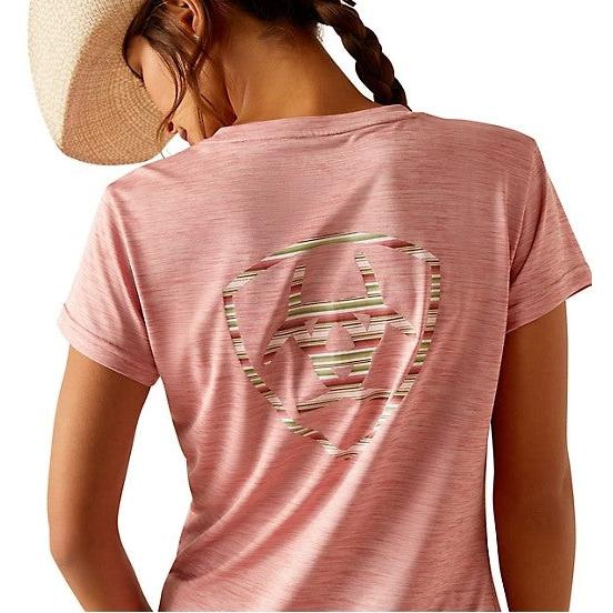 Ariat Women's Laguna Logo Short Sleeve T-Shirt - Dusty Rose - Image 2