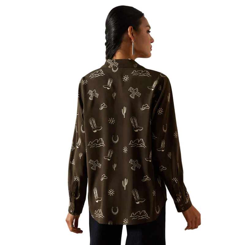 Ariat Women's Long Sleeve Homestyle Shirt - Layla Print - Image 2
