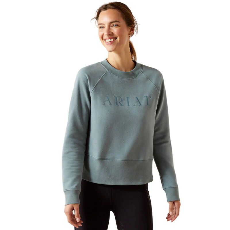 Ariat Women's Martine Sweatshirt - Steel Sage - Image 2