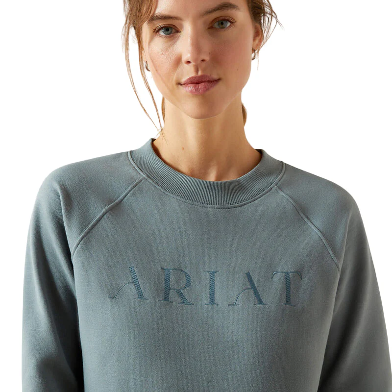 Ariat Women's Martine Sweatshirt - Steel Sage - Image 3