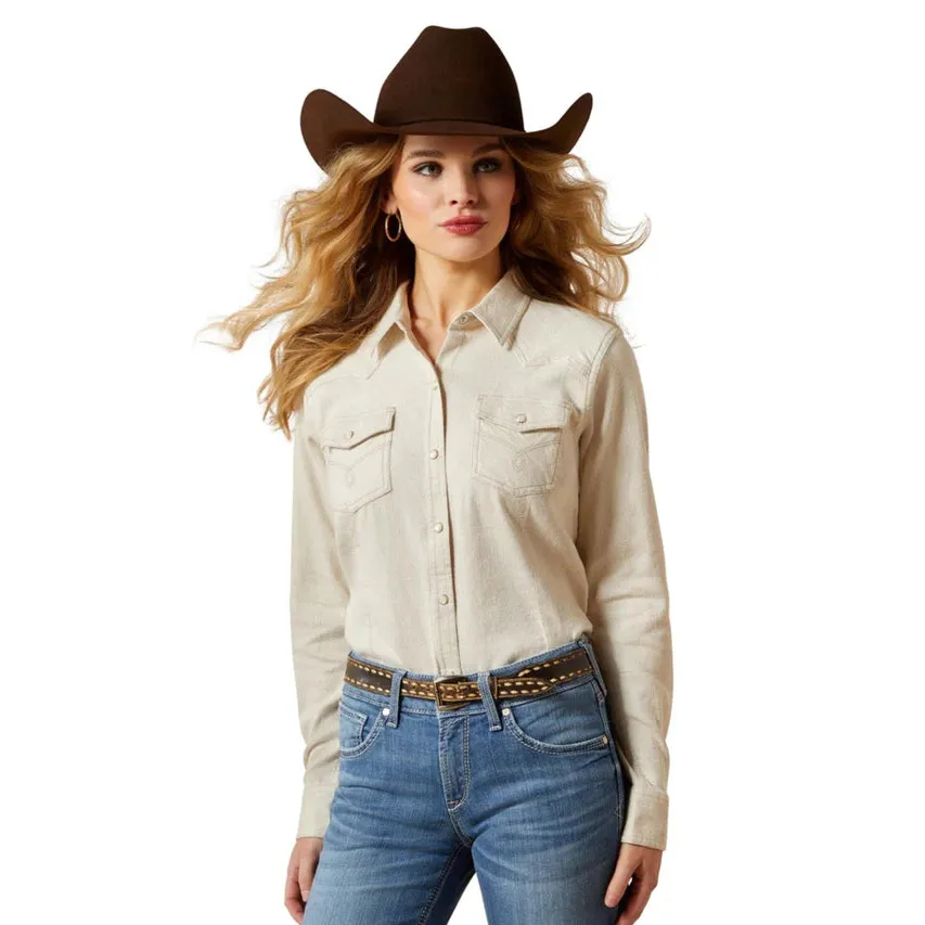 Ariat Women's Papyrus Long Sleeve Western Shirt - Papyrus