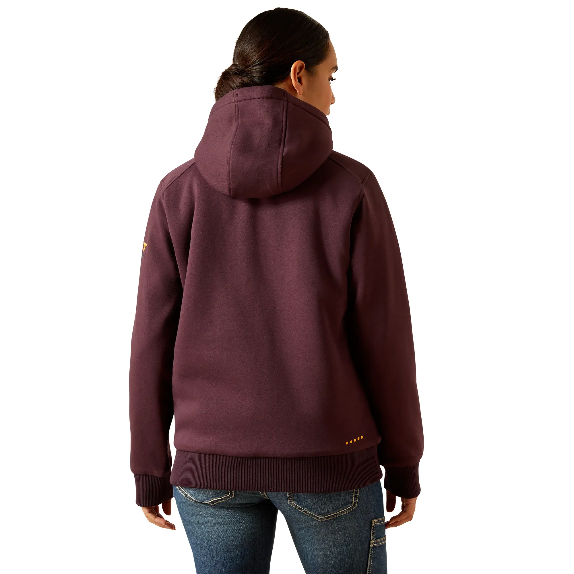 Ariat Women's Rebar All Weather Sherpa Full Zip Hoodie - Fudge - Image 2