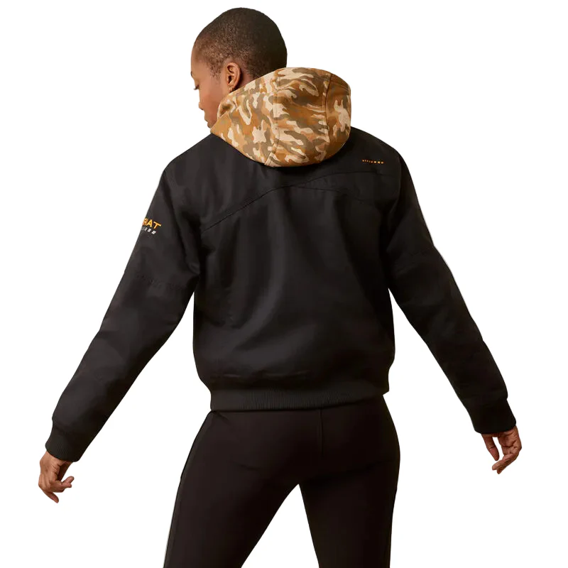 Ariat Women's Rebar DuraCanvas Bomber Jacket Black - Image 2