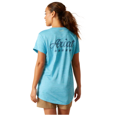 Ariat Women's Rebar Evolution Logo T-Shirt - Norse Blue - Image 2