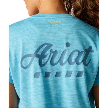 Ariat Women's Rebar Evolution Logo T-Shirt - Norse Blue - Image 3